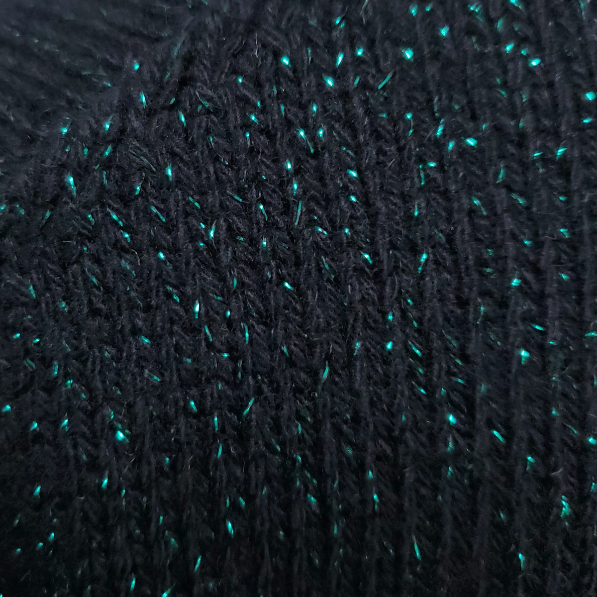 PRADA BLACK AND METALLIC GREEN CARDIGAN WITH SUEDE ELBOW PATCHES - SIZE 42