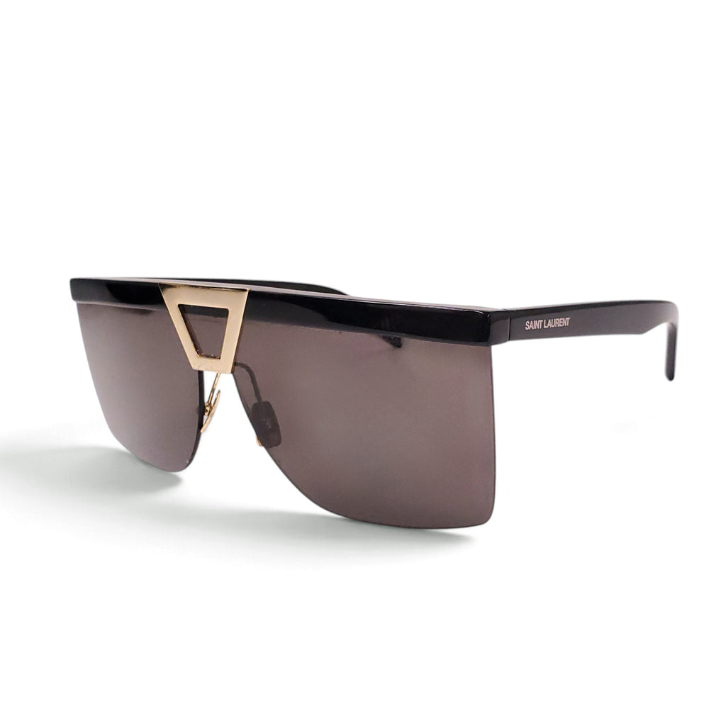 SAINT LAURENT GOLD AND BLACK SUNGLASSES