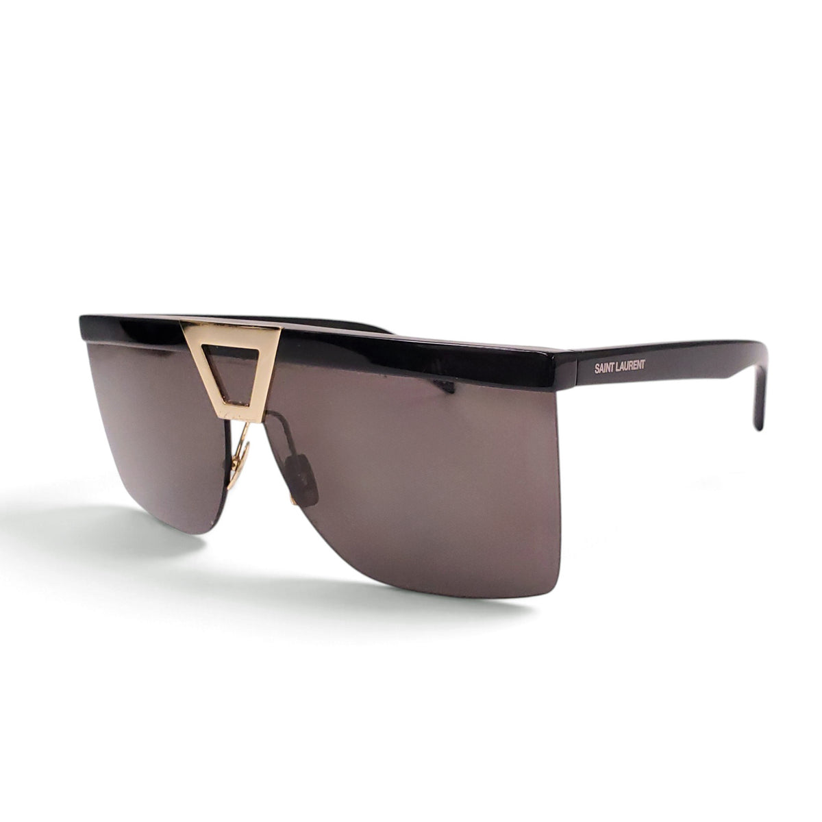 SAINT LAURENT GOLD AND BLACK SUNGLASSES
