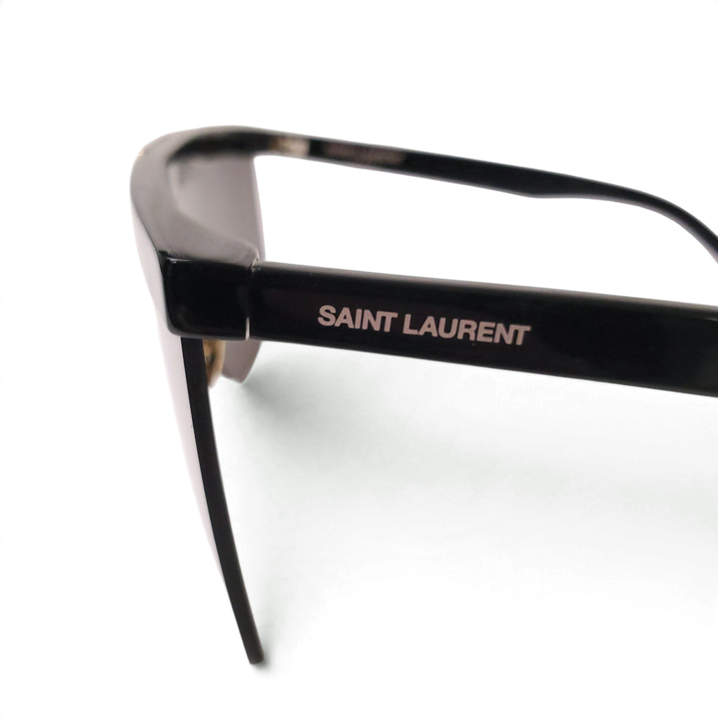 SAINT LAURENT GOLD AND BLACK SUNGLASSES