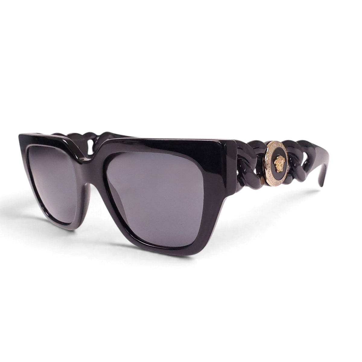 VERSACE CHAIN DETAIL WITH MEDUSA SUNGLASSES