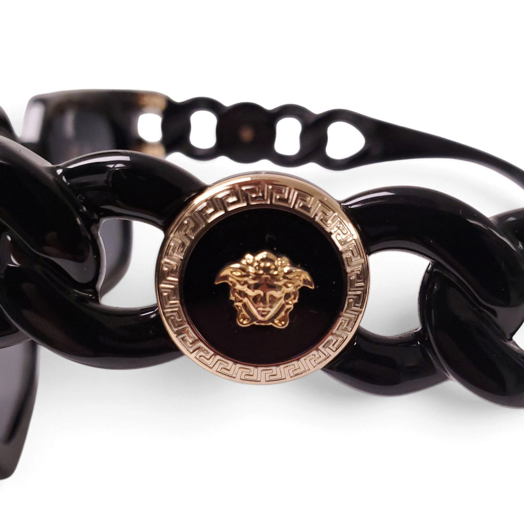 VERSACE CHAIN DETAIL WITH MEDUSA SUNGLASSES