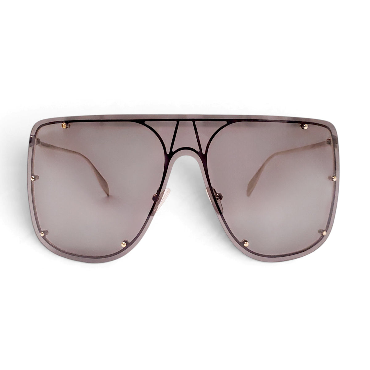 ALEXANDER MCQUEEN GOLD STUD SUNGLASSES