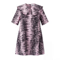 GANNI PINK TIGER STRIPED DRESS - SIZE 38 (US 6)