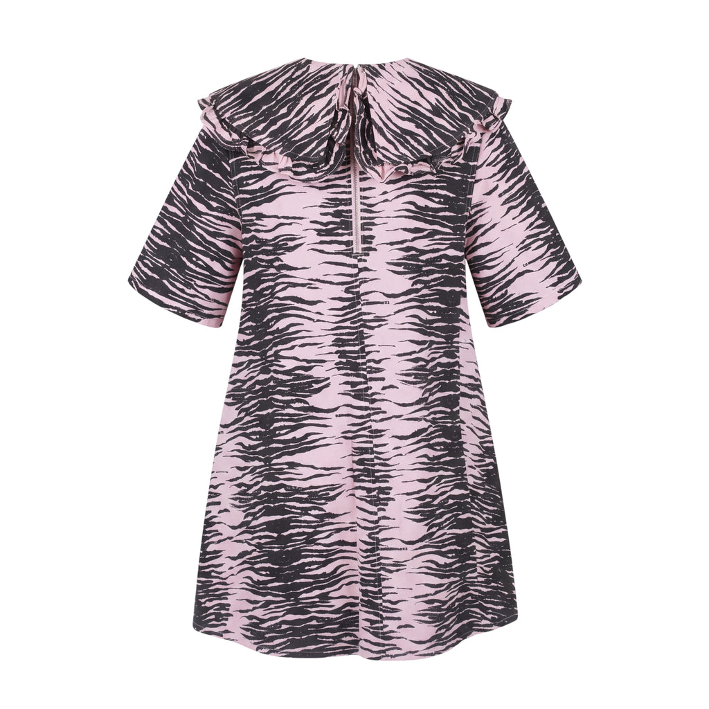 GANNI PINK TIGER STRIPED DRESS - SIZE 38 (US 6)