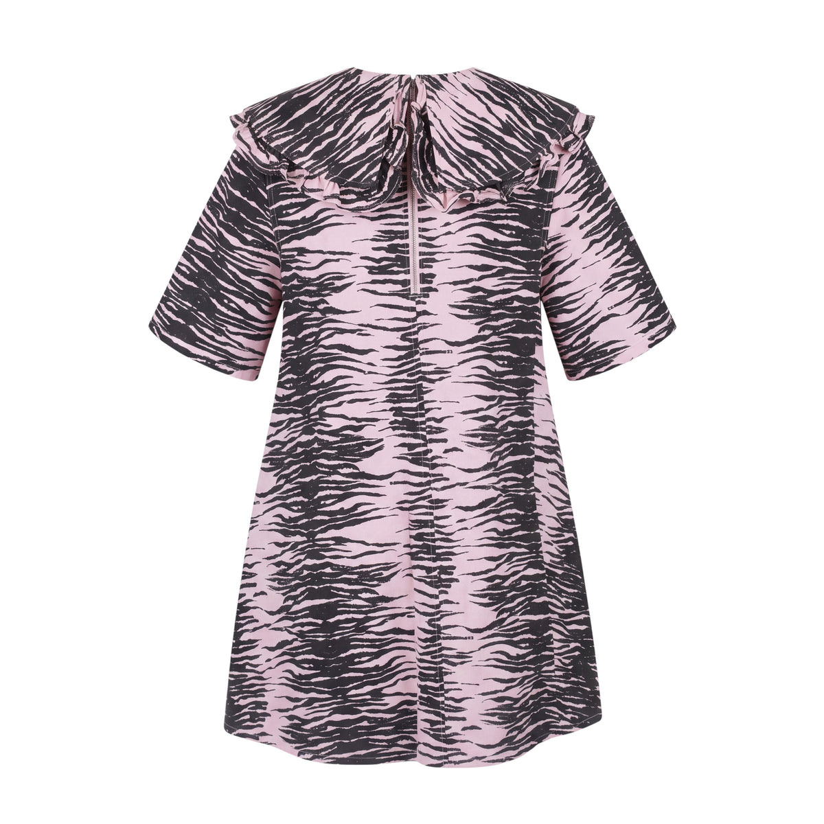 GANNI PINK TIGER STRIPED DRESS - SIZE 38 (US 6)