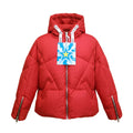 KHRISJOY HODDED ZIP-UP QUILTED JACKET IN RED - SIZE KIDS 08Y