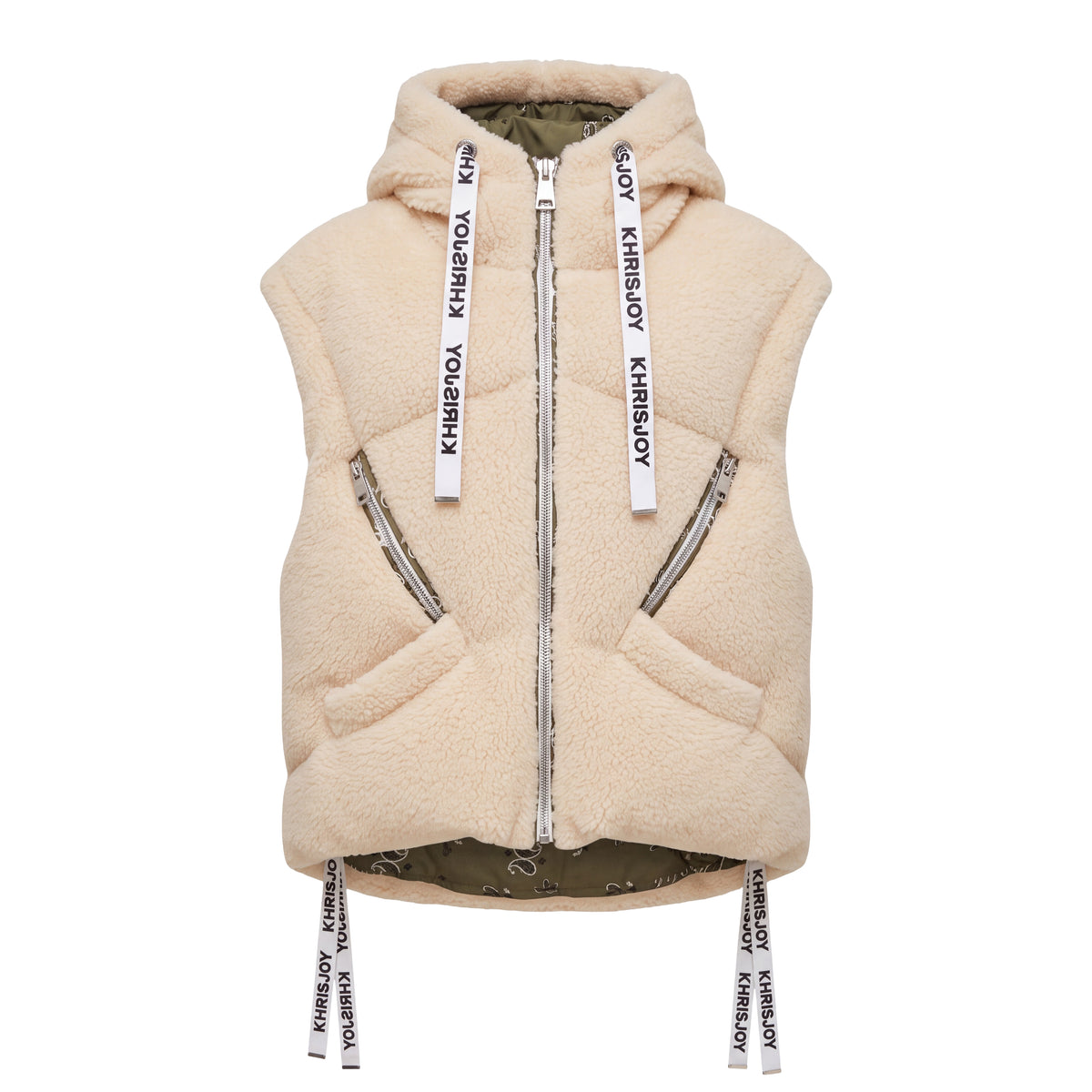KHRISJOY REVERSIBLE BANDANA PRINT VEST - SIZE 00 (OVERSIZED)