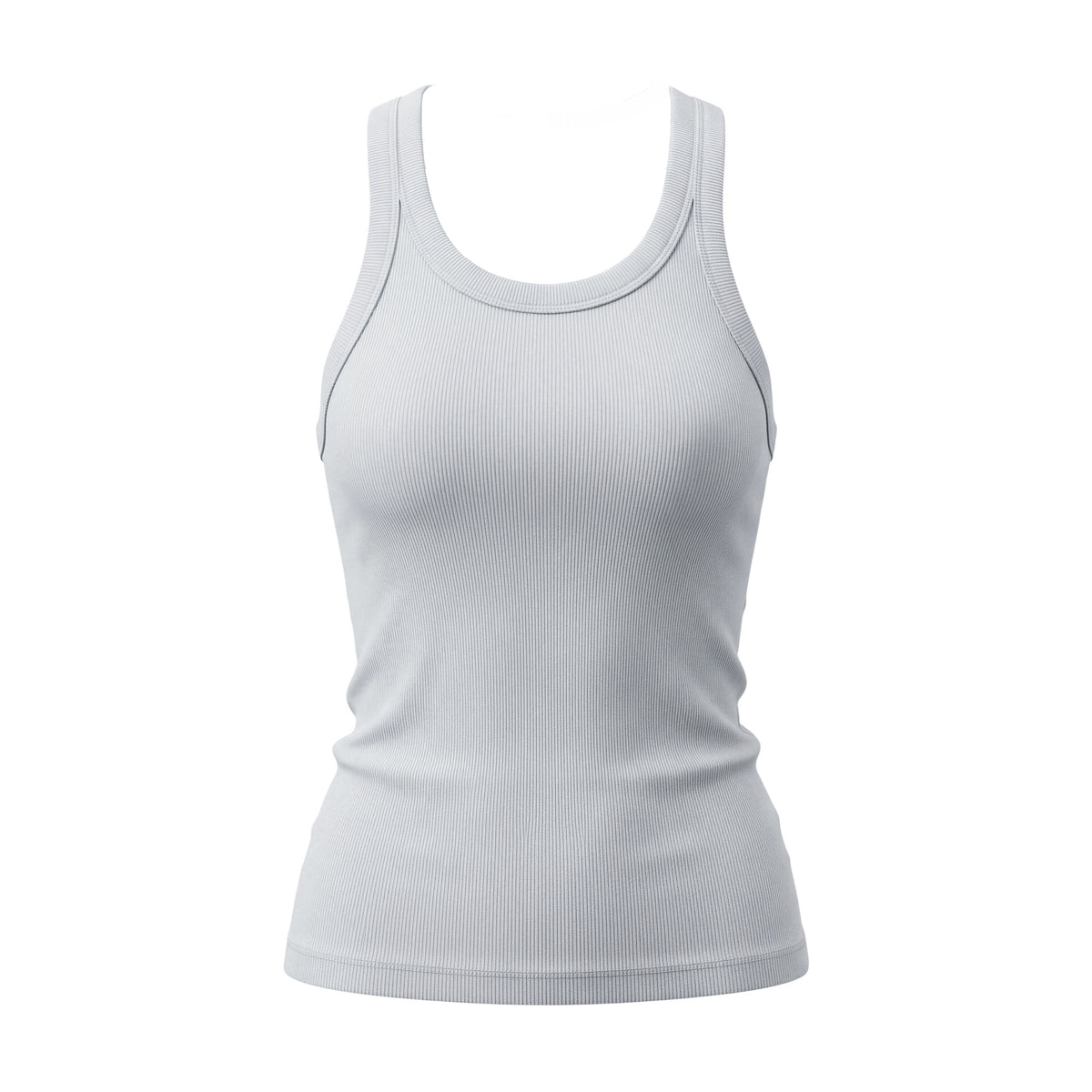 TOTÊME GREY RIBBED TANK TOP - SIZE XXS