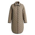 TOTÊME QUILTED COCOON WITH LEATHER EFFECT DETAIL - SIZE XXS (VERY OVERSIZED)