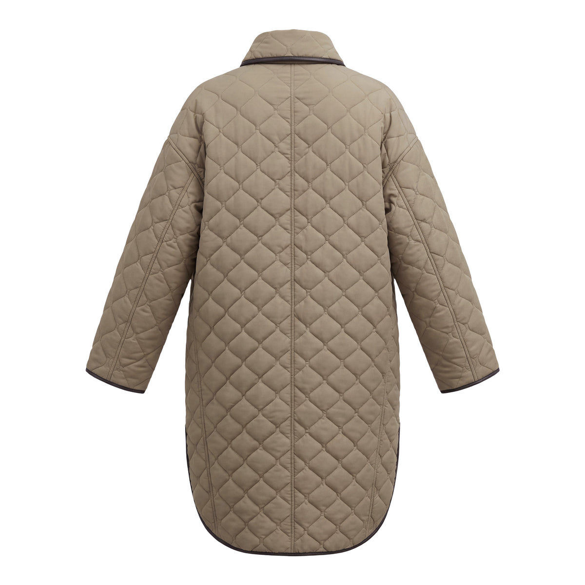 TOTÊME QUILTED COCOON WITH LEATHER EFFECT DETAIL - SIZE XXS (VERY OVERSIZED)