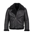 ACNE STUDIOS BLACK SHEARLING JACKET - SIZE 52