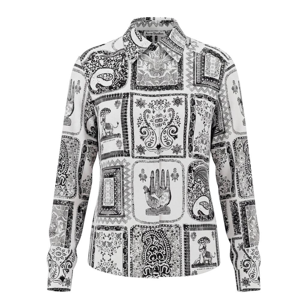 ACNE STUDIOS RUNWAY PATTERNED BLOUSE - SIZE 38