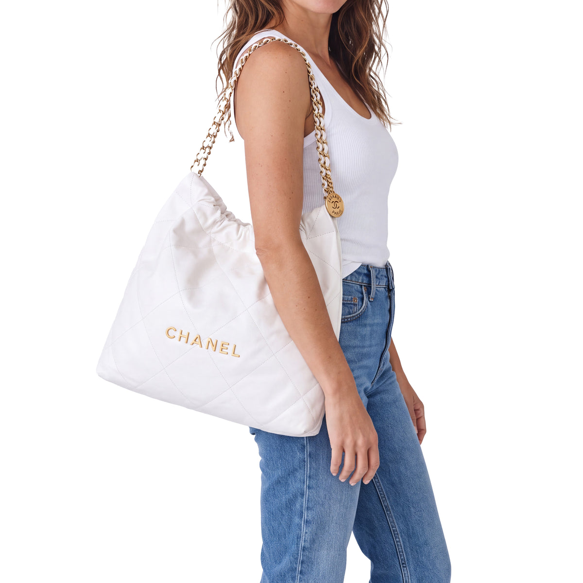 CHANEL CREAM 22 BAG