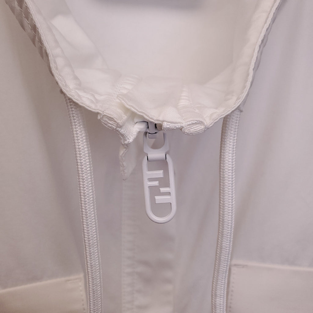 FENDI WHITE BUTTON UP DRESS WITH BAGUETTE POCKET - SIZE 38
