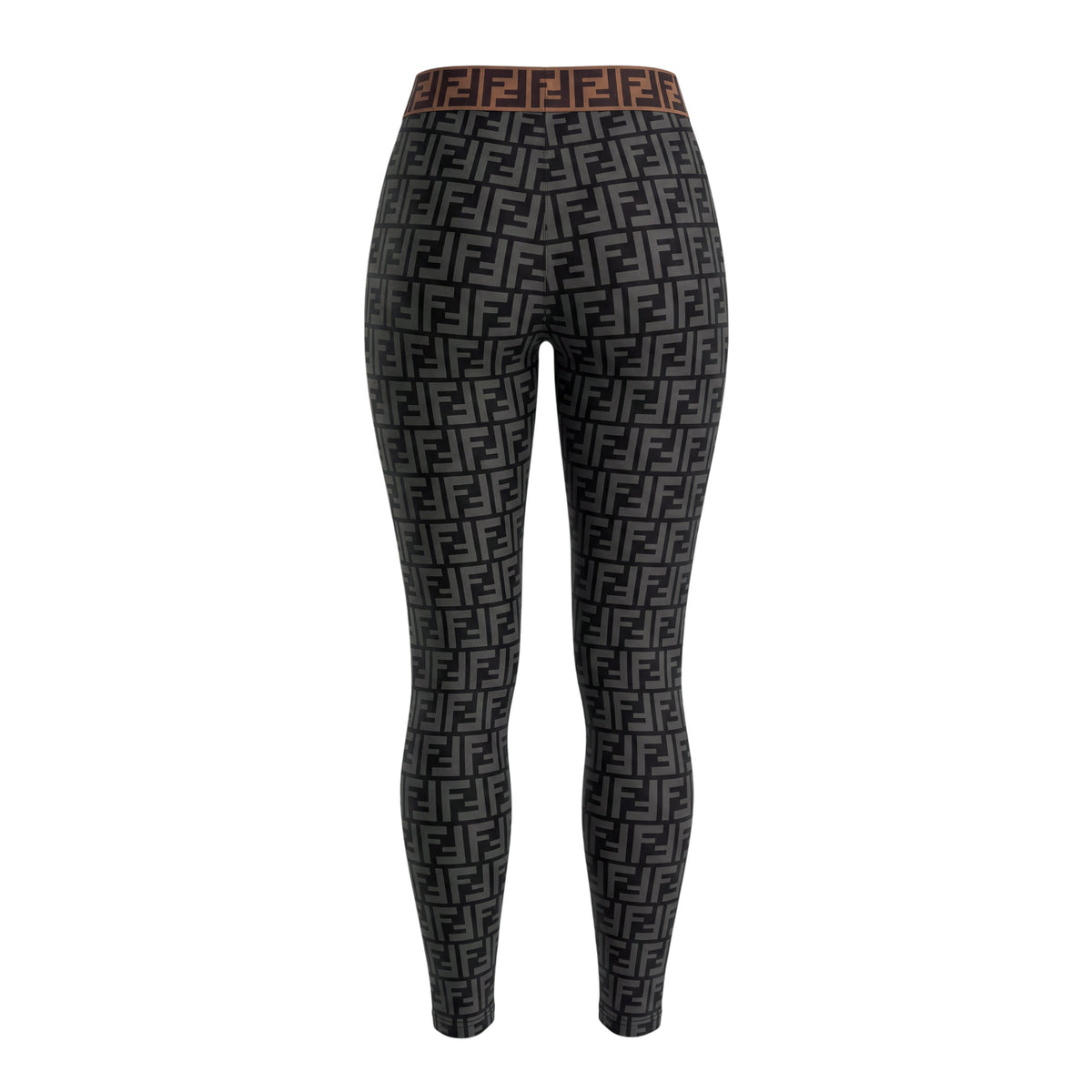 FENDI NYLON LOGO LEGGINGS - SIZE 38