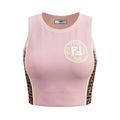 FENDI PINK LOGO SPORTS BRA - SIZE 38