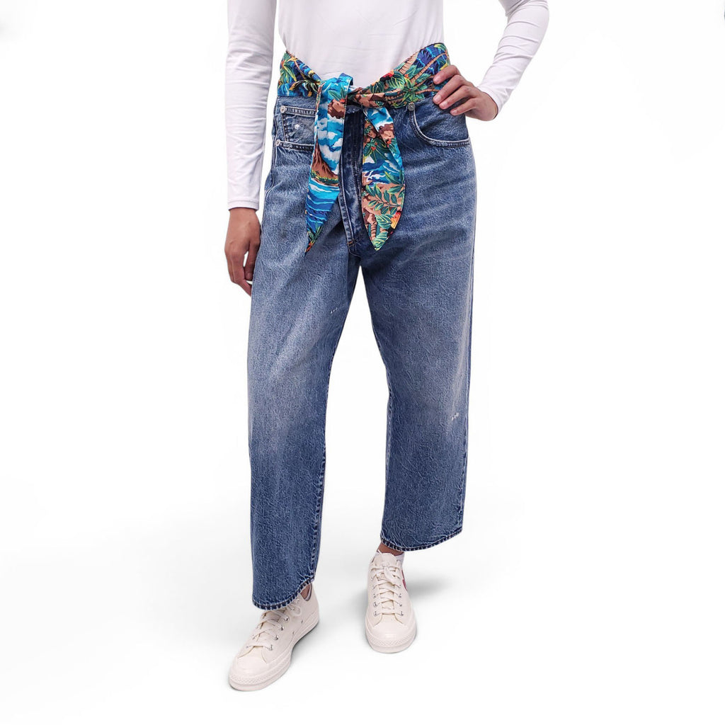 R13 TIE WAIST CROSSOVER JEANS - SIZE 31