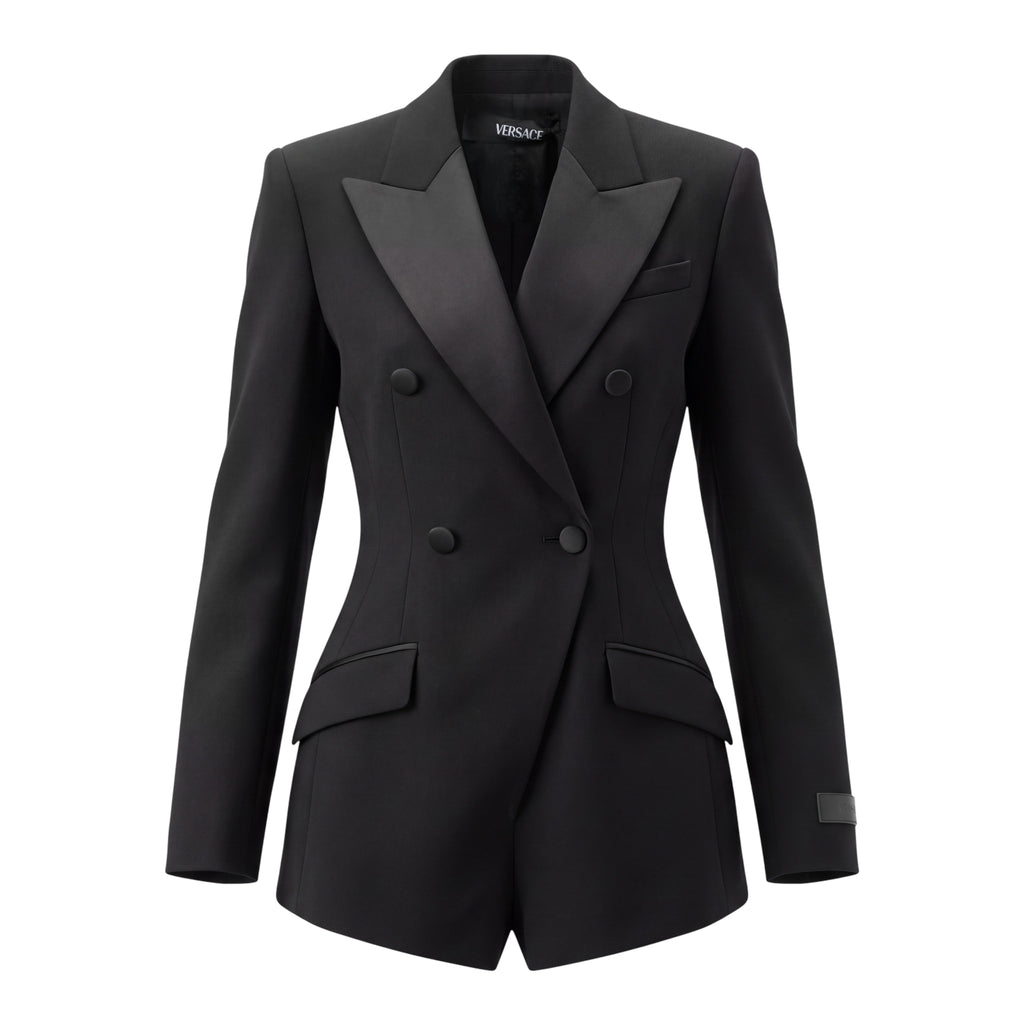 VERSACE BLACK TUXEDO ROMPER  - SIZE 40