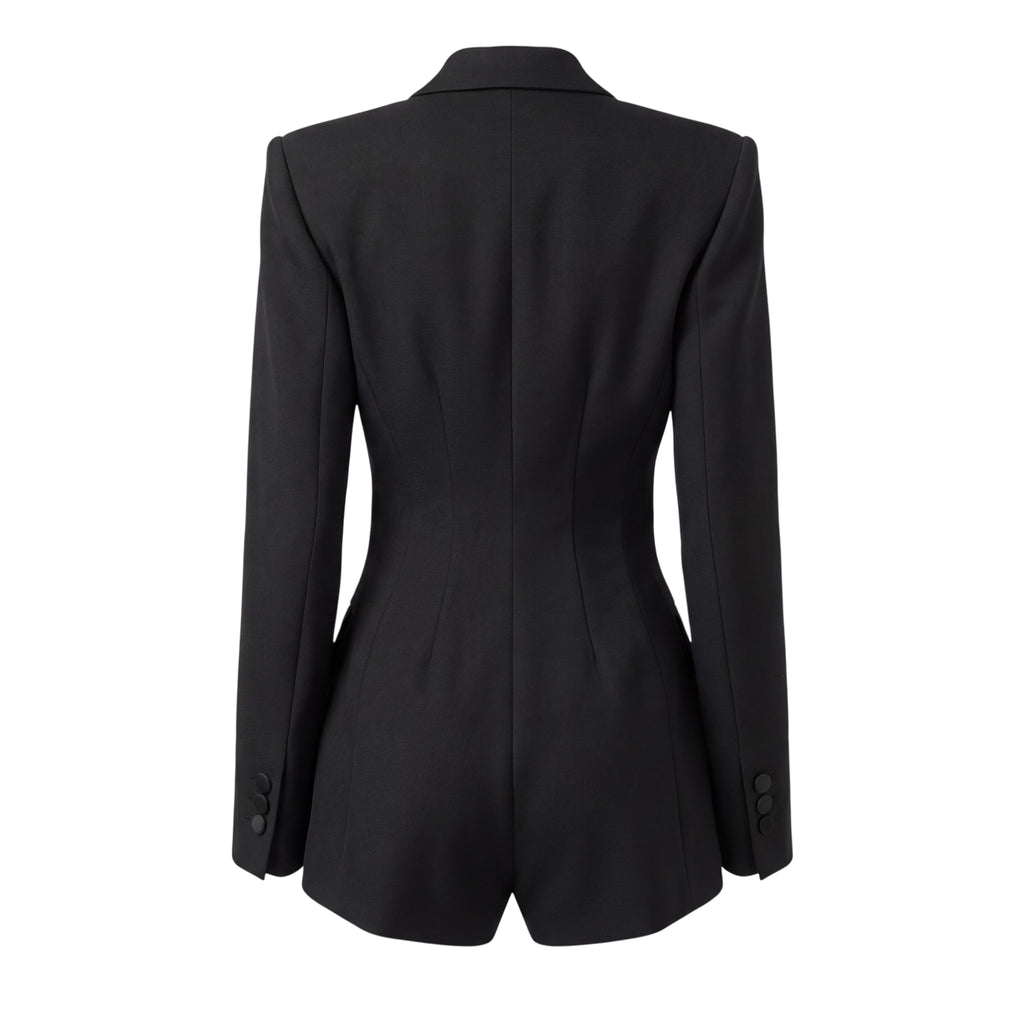 VERSACE BLACK TUXEDO ROMPER  - SIZE 40