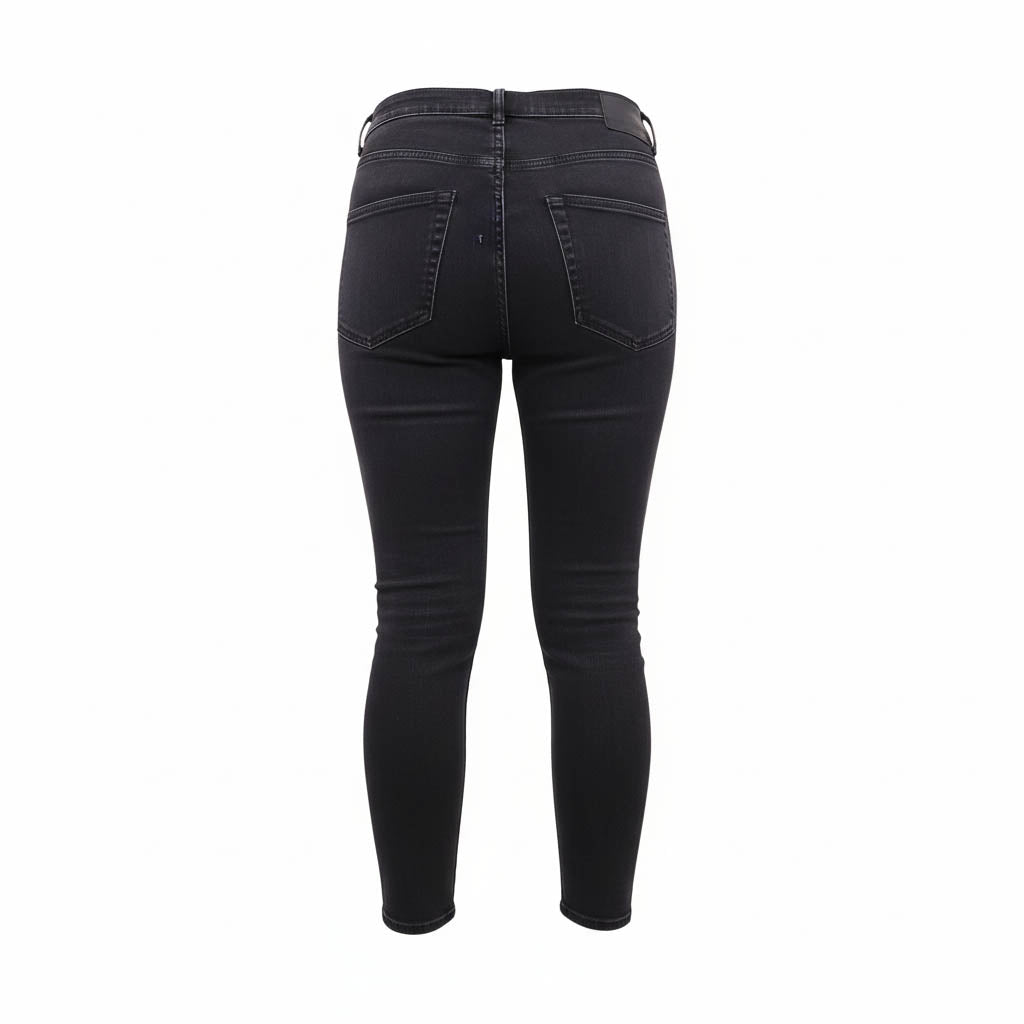R13 BLACK ‘THE DROP’ CROPPED SKINNY JEANS - SIZE 26