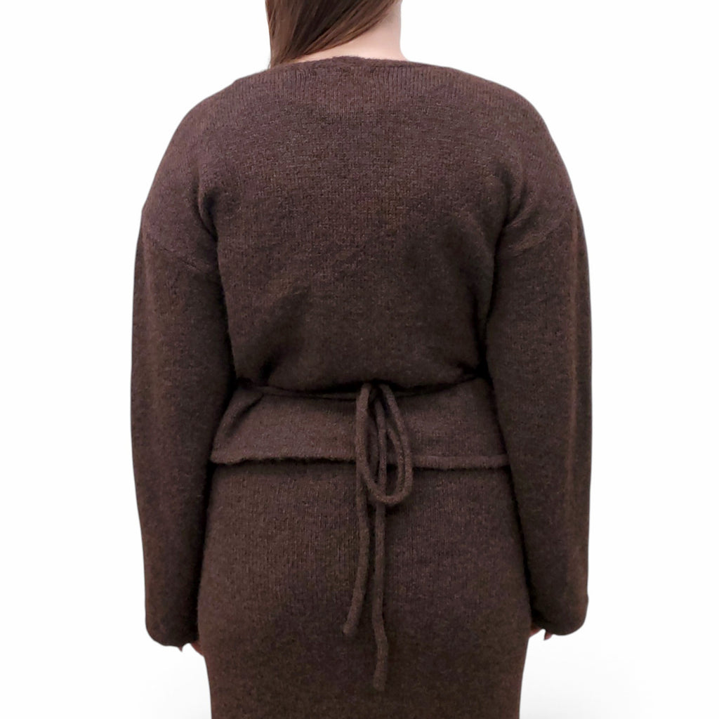 4TH & RECKLESS WRAP SWEATER WITH MATCHING SKIRT - SIZE M