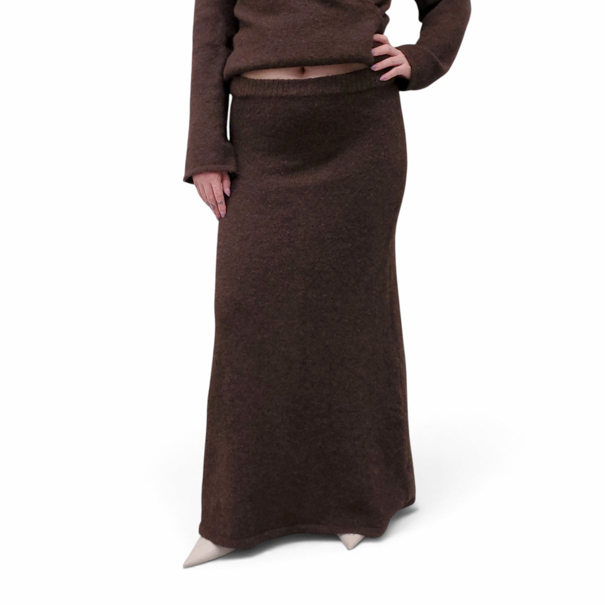 4TH & RECKLESS WRAP SWEATER WITH MATCHING SKIRT - SIZE M