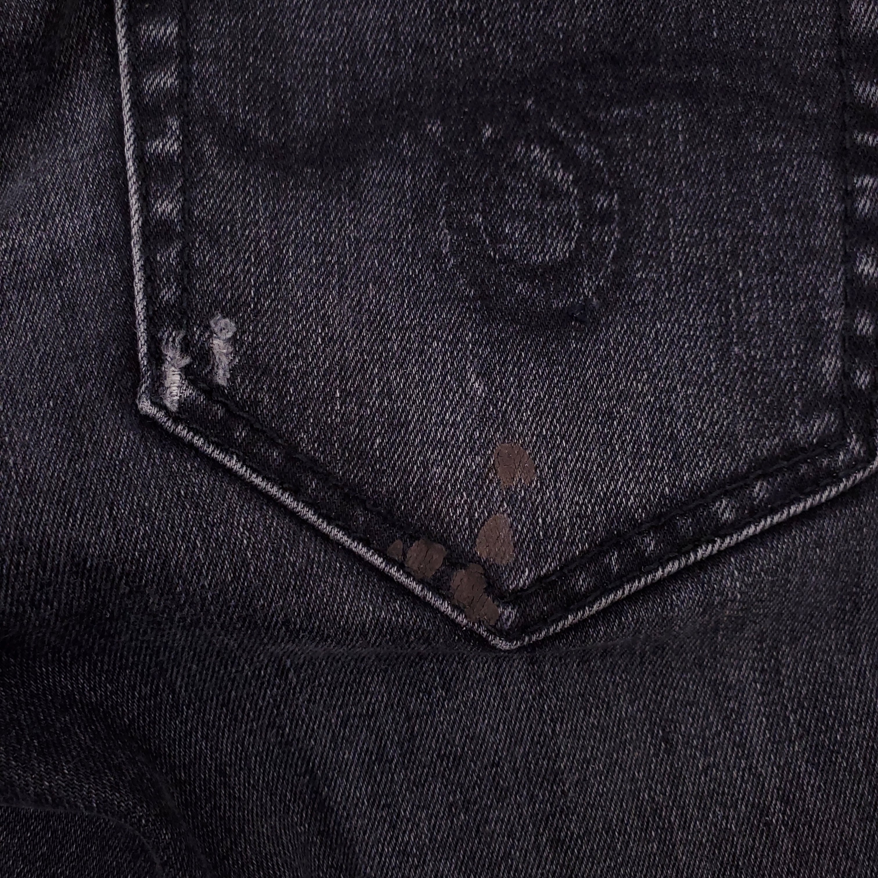 R13 BLACK ‘ALISON CROP’ JEANS IN 'COAL’ - SIZE 25