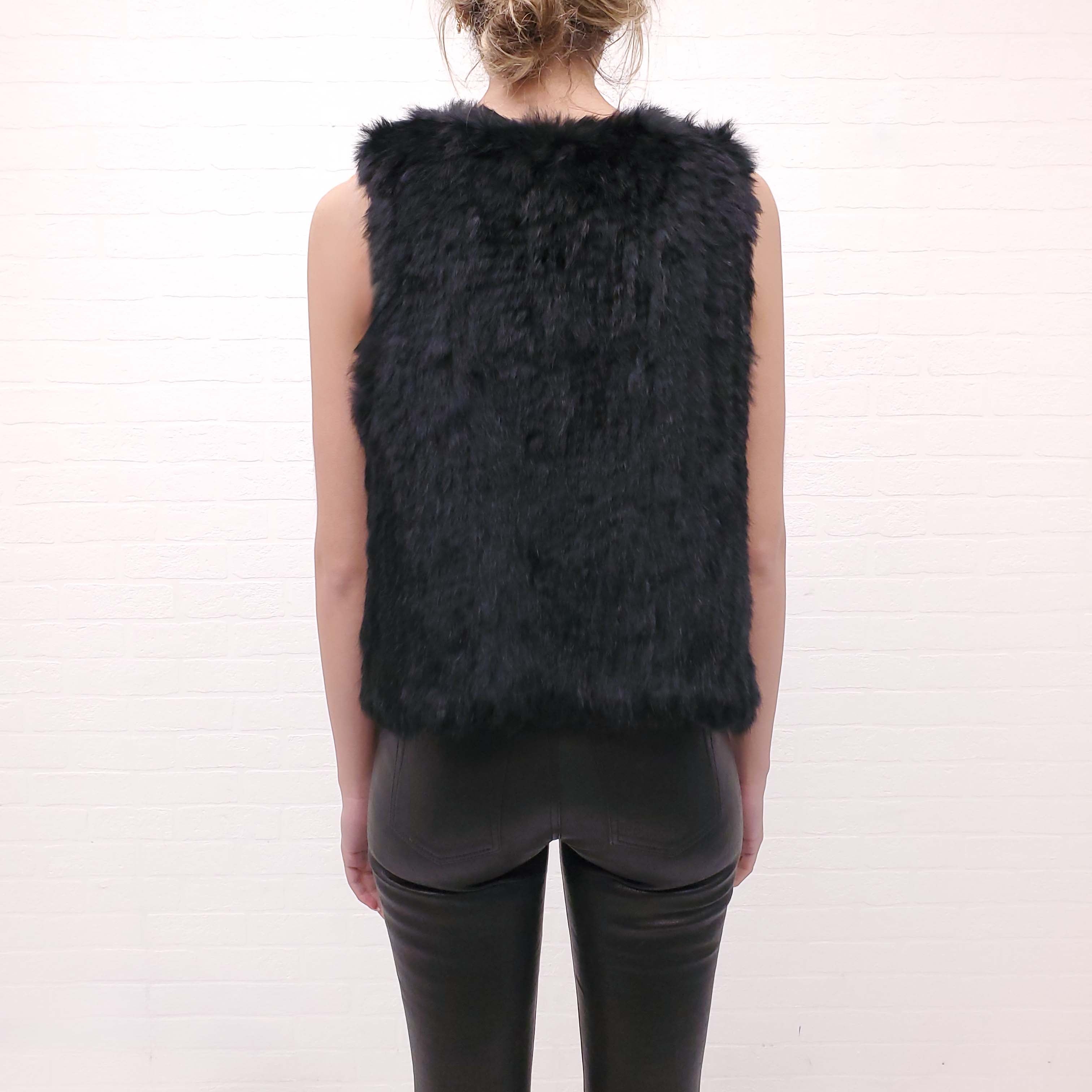 525 AMERICA RABBIT FUR VEST - SIZE M