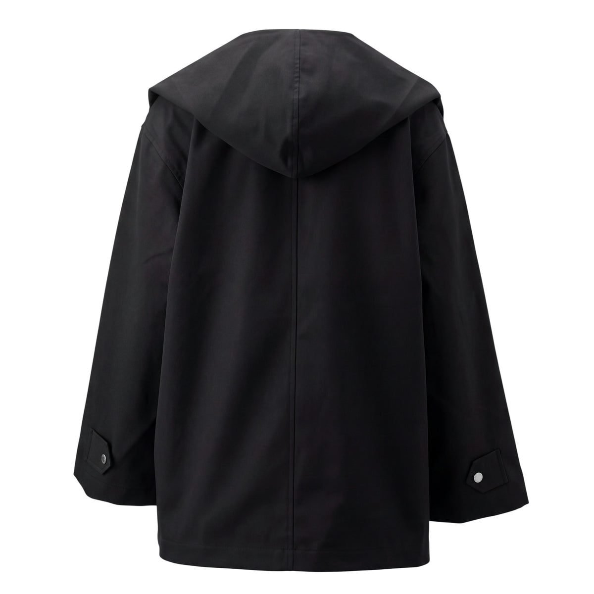 TOTÊME BLACK WINDBREAKER WITH SCARF DETAIL - SIZE 34 (VERY OVERSIZED)