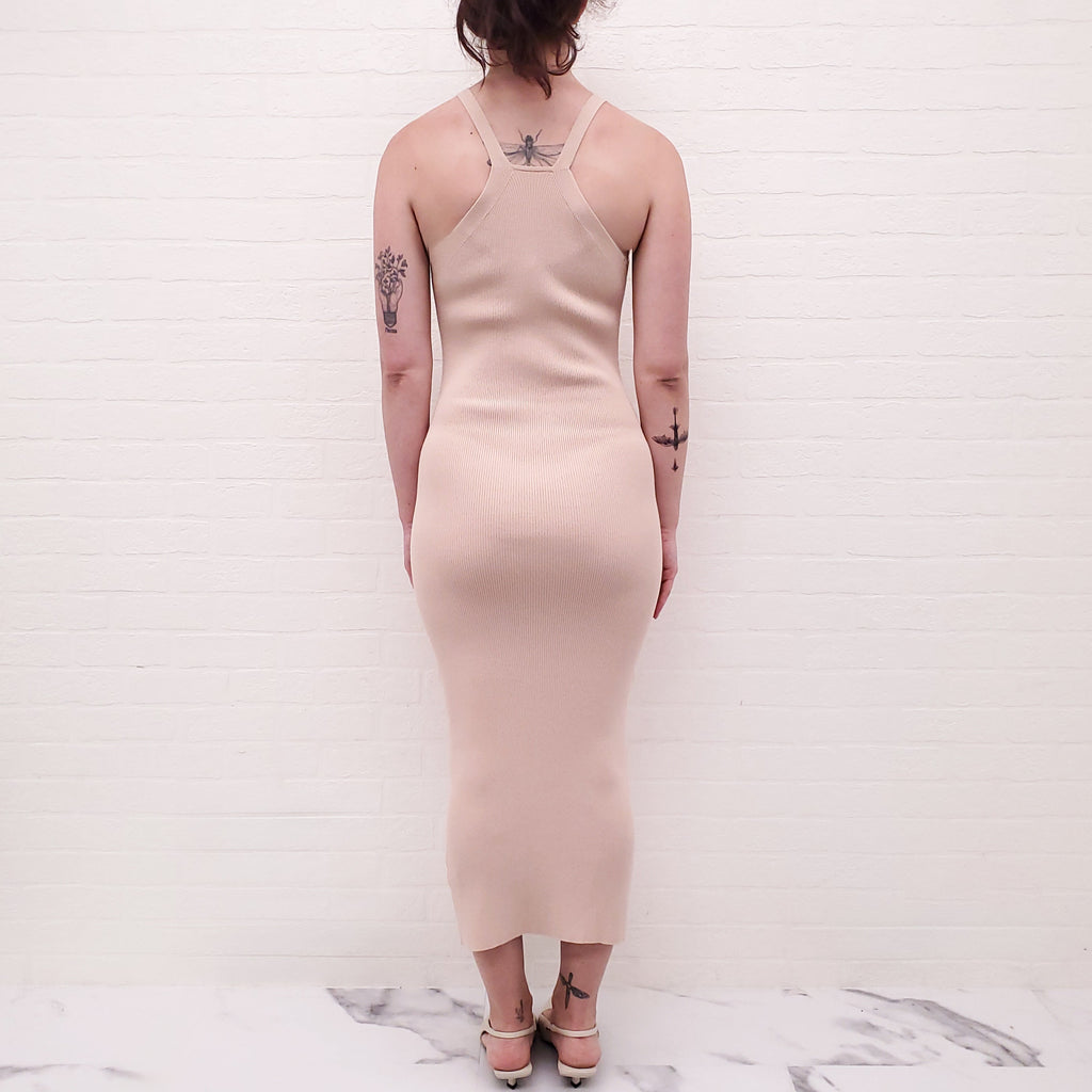 A.L.C. BLUSH RIBBED MAXI DRESS - SIZE S