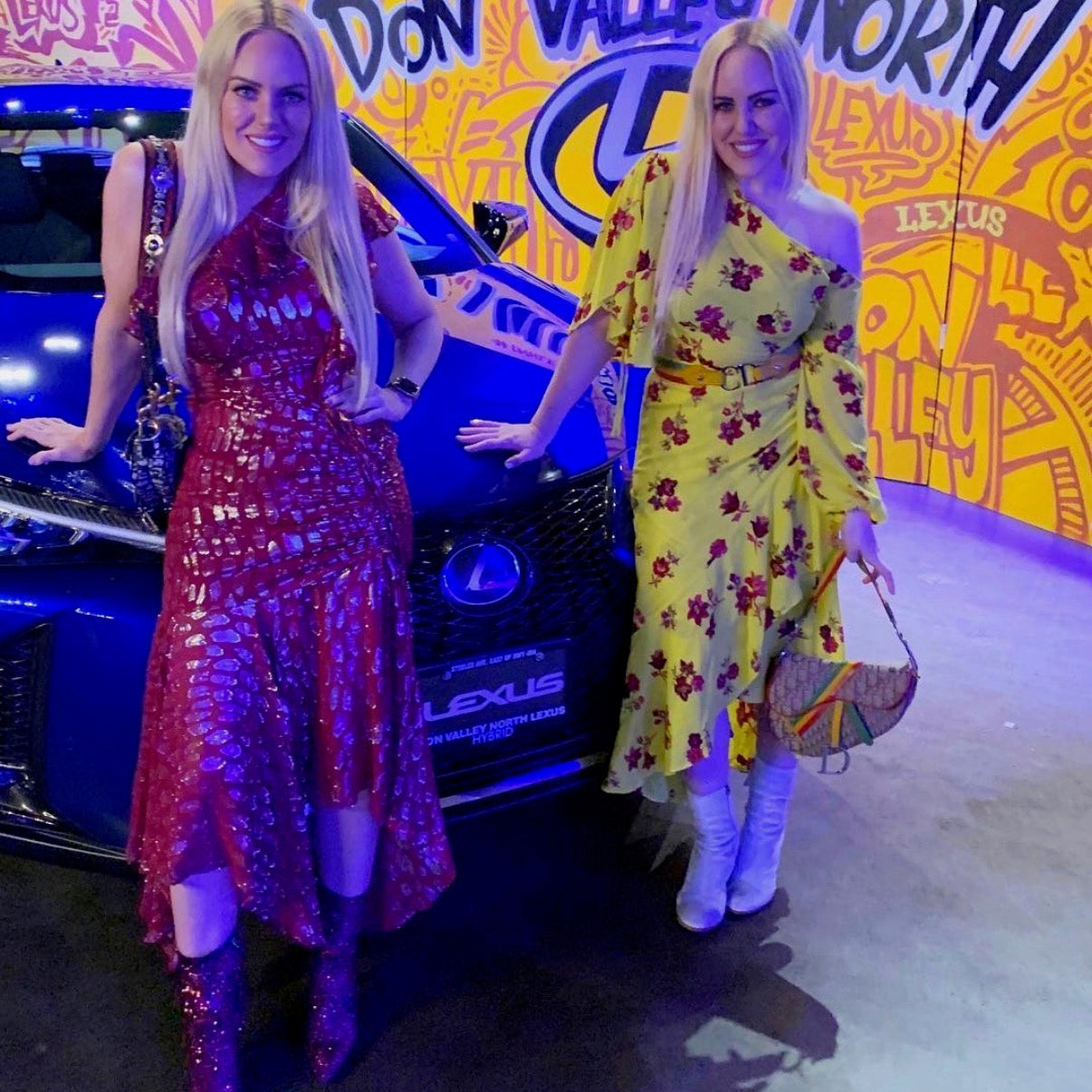 A.L.C. YELLOW FLORAL RUCHED DRESS - SIZE 8