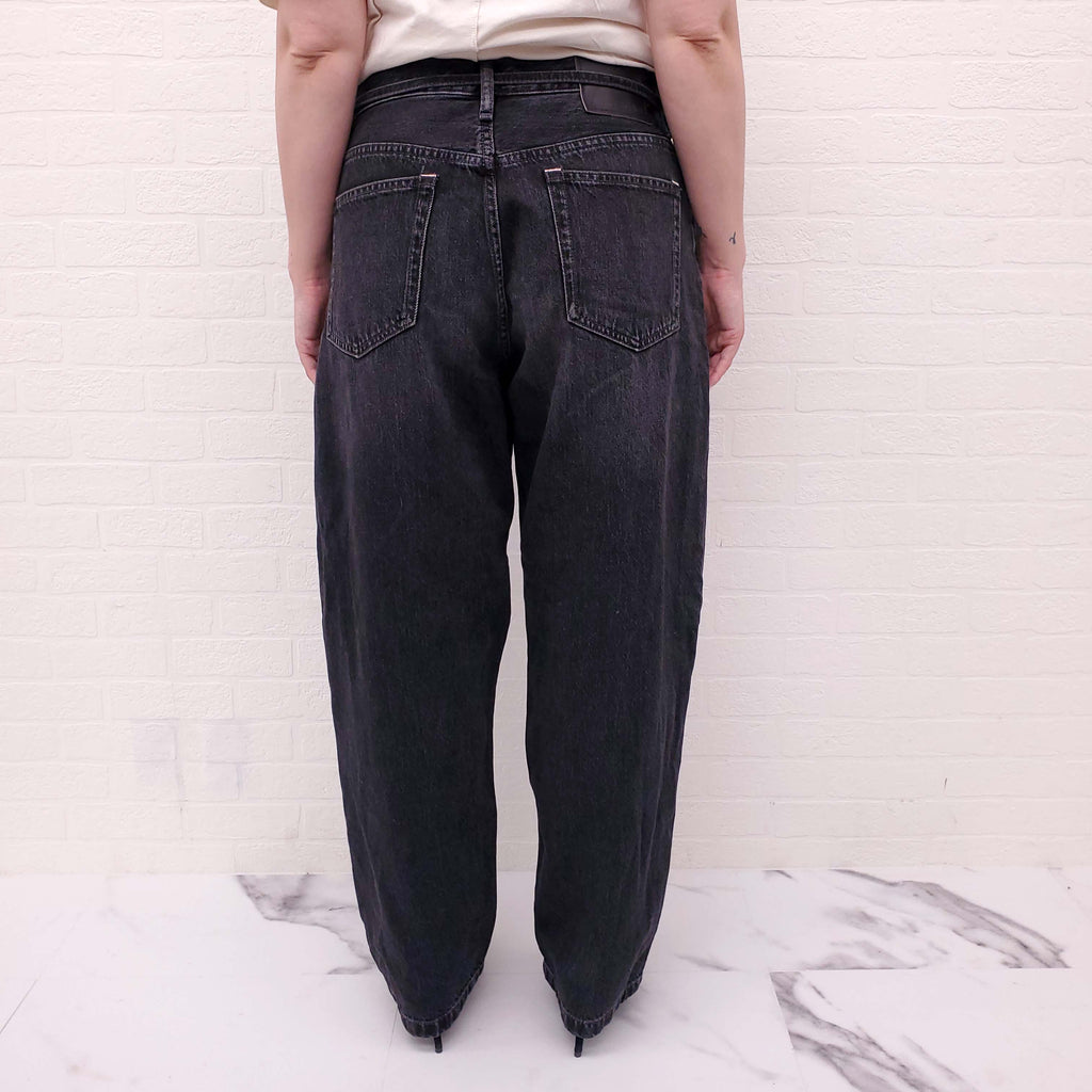 ACNE GREY JEANS WITH TIE DETAIL - SIZE EU 28