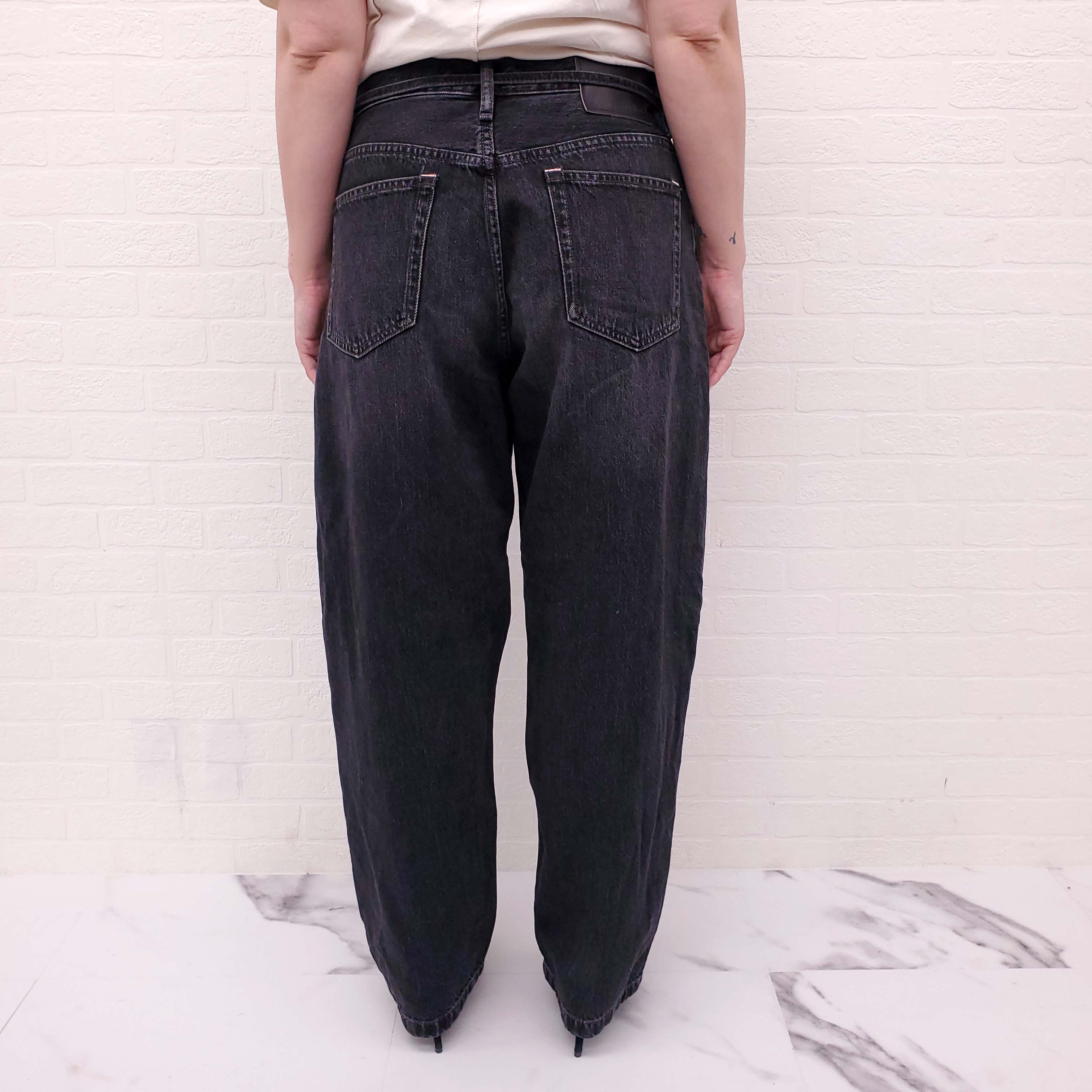 ACNE GREY JEANS WITH TIE DETAIL - SIZE EU 28