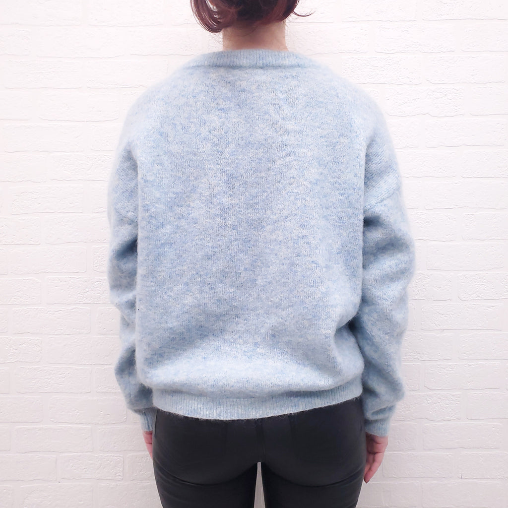 ACNE STUDIOS BABY BLUE MOHAIR SWEATER - SIZE S
