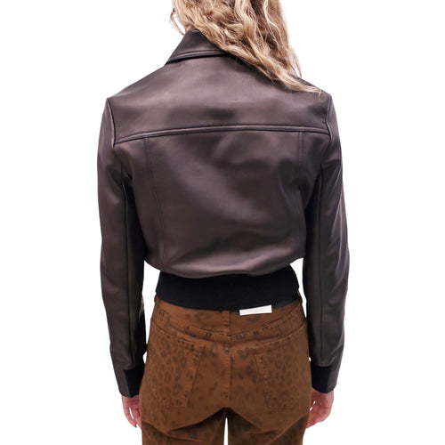 ACNE STUDIOS BLACK LEATHER JACKET - SIZE 36