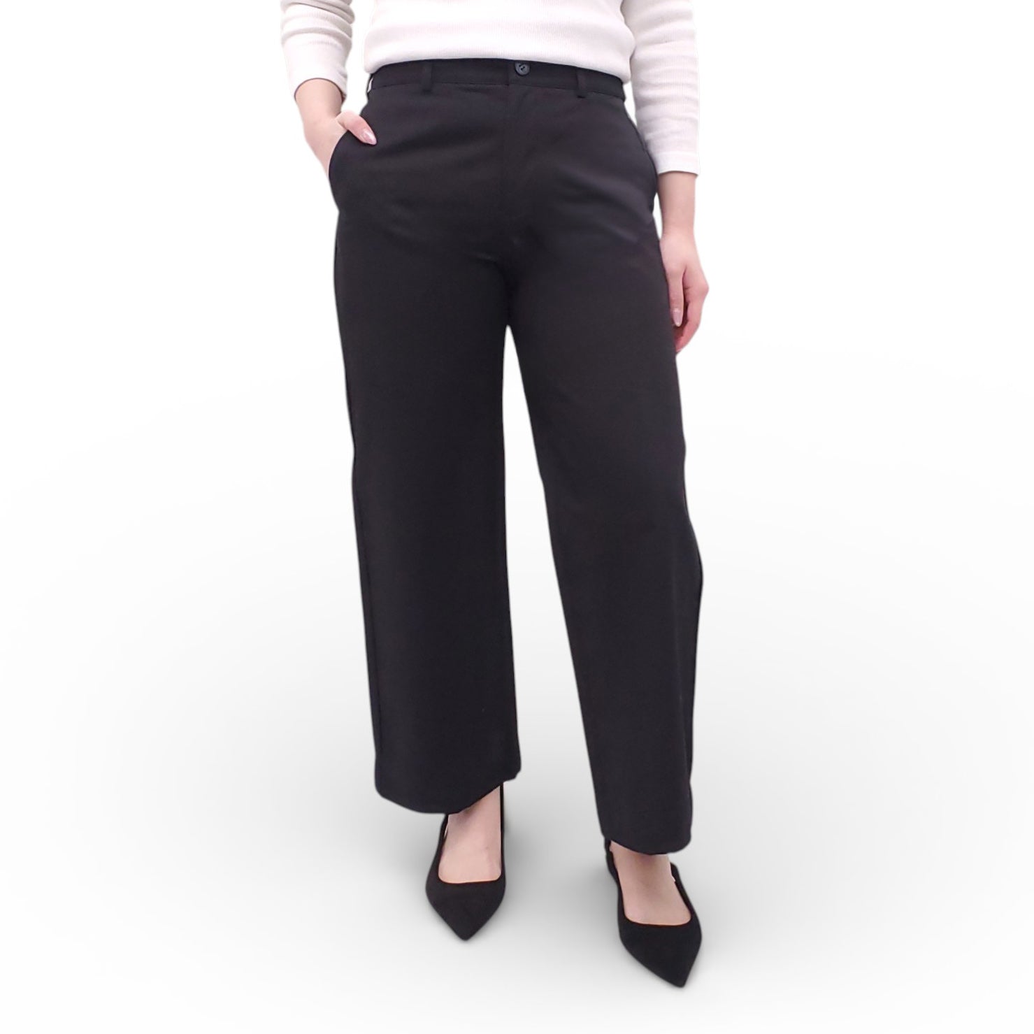 ACNE STUDIOS BLACK POCKET TROUSERS - SIZE 36