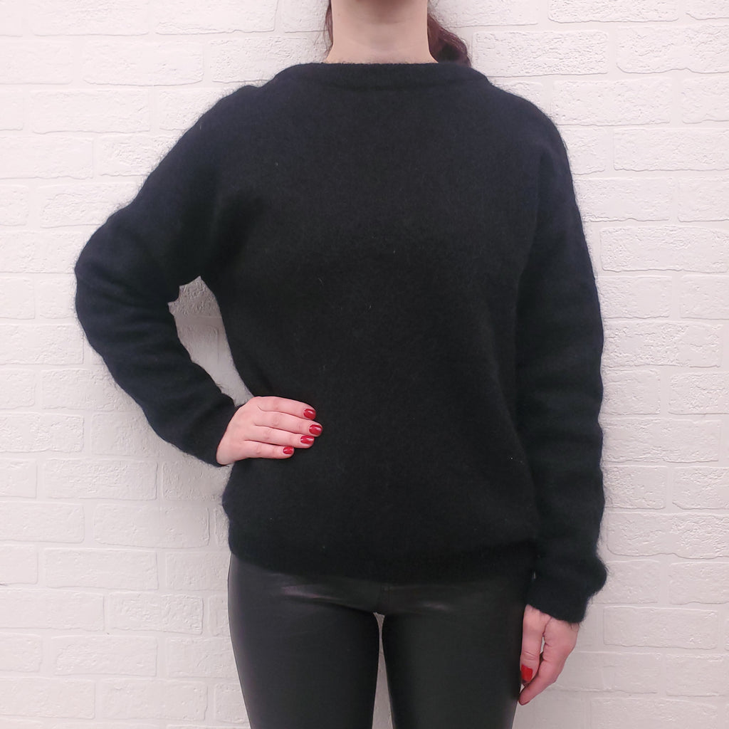 ACNE STUDIOS BLACK SWEATER - SIZE XS (OVERSIZED)