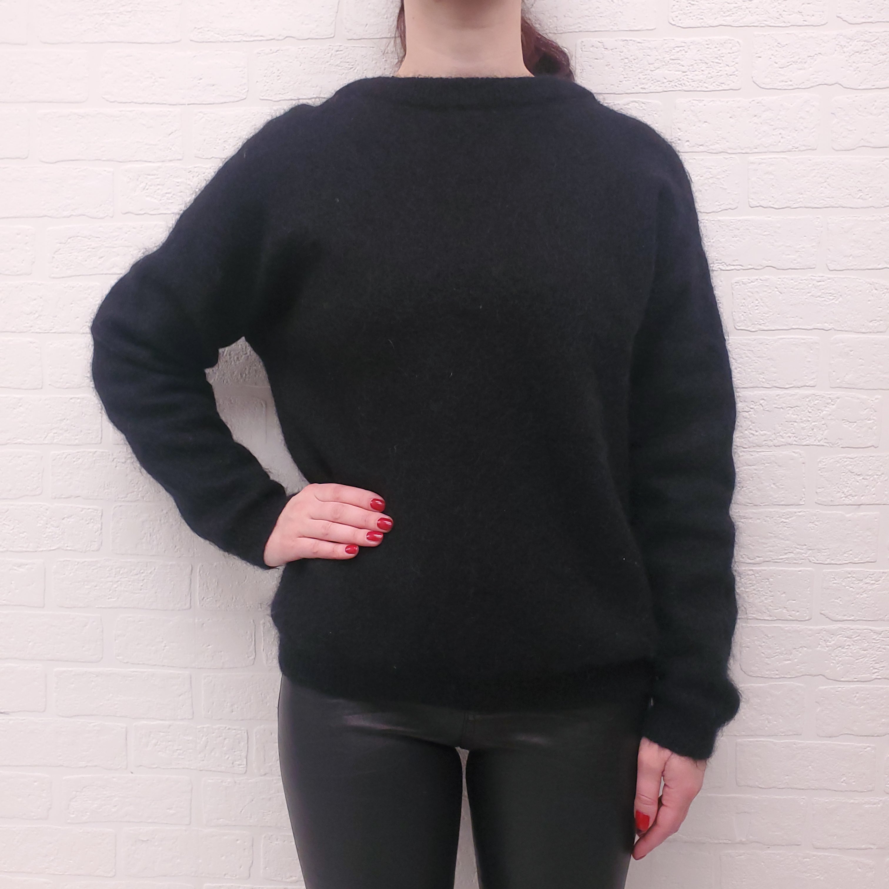ACNE STUDIOS BLACK SWEATER - SIZE XS (OVERSIZED)