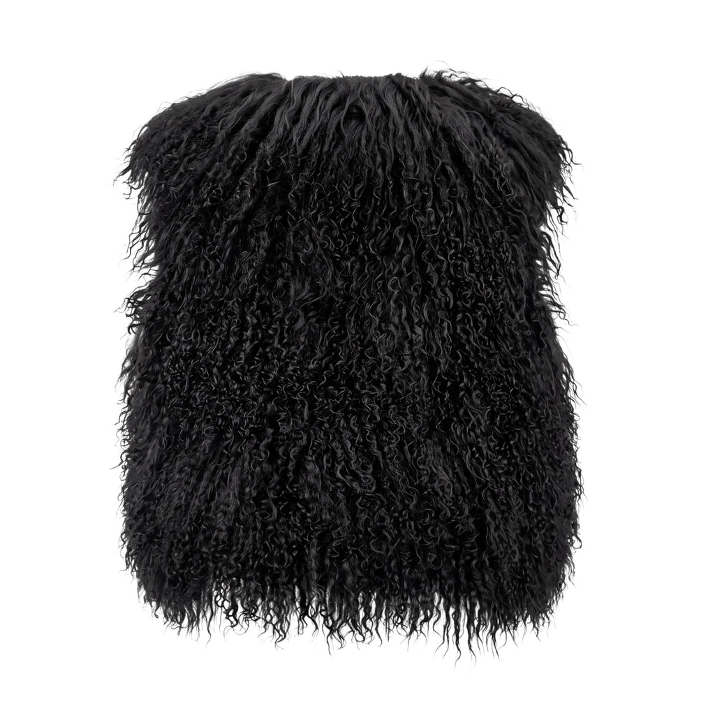 ADRIENNE LANDAU MONGOLIAN FUR CROPPED VEST - SIZE M
