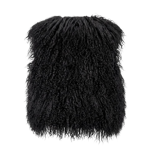ADRIENNE LANDAU MONGOLIAN FUR CROPPED VEST - SIZE M