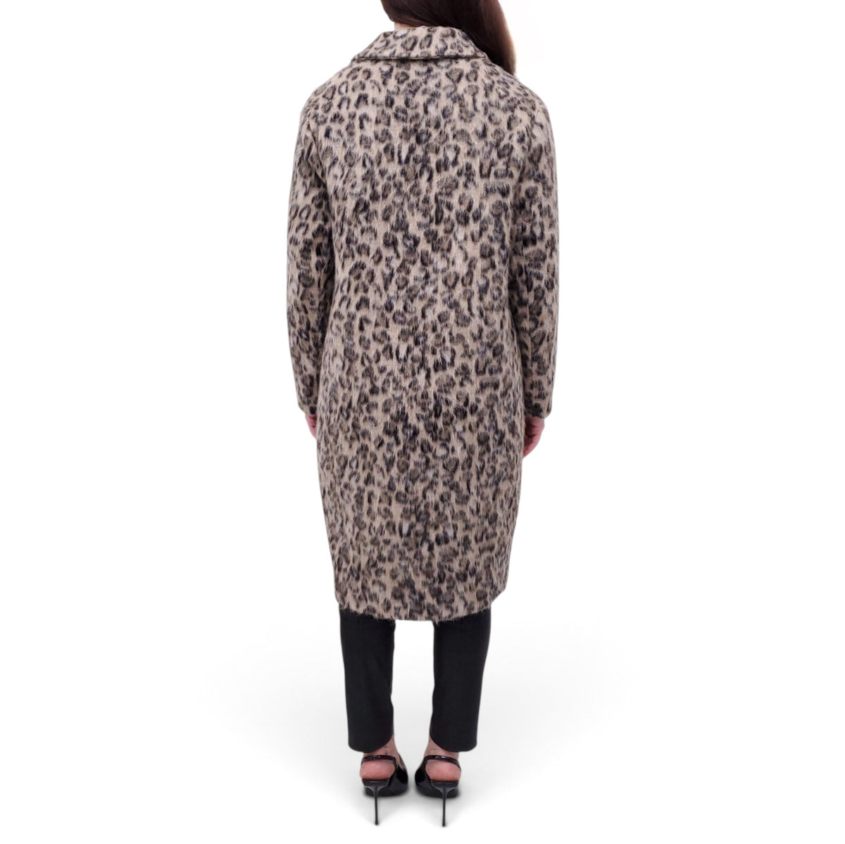 AGNONA WOOL AND ALPHACA LEOPARD COAT - SIZE 38