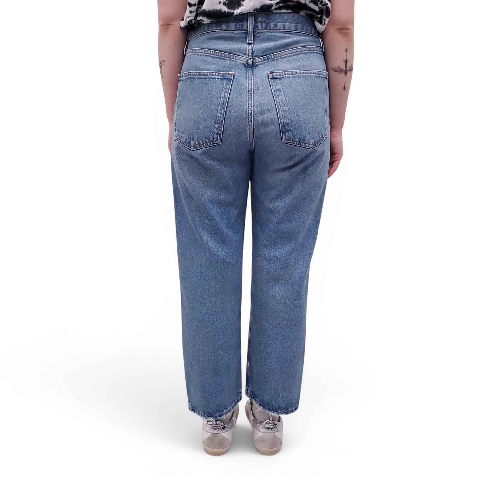 AGOLDE BUTTON-FLY '90'S CROP' JEANS - SIZE 26