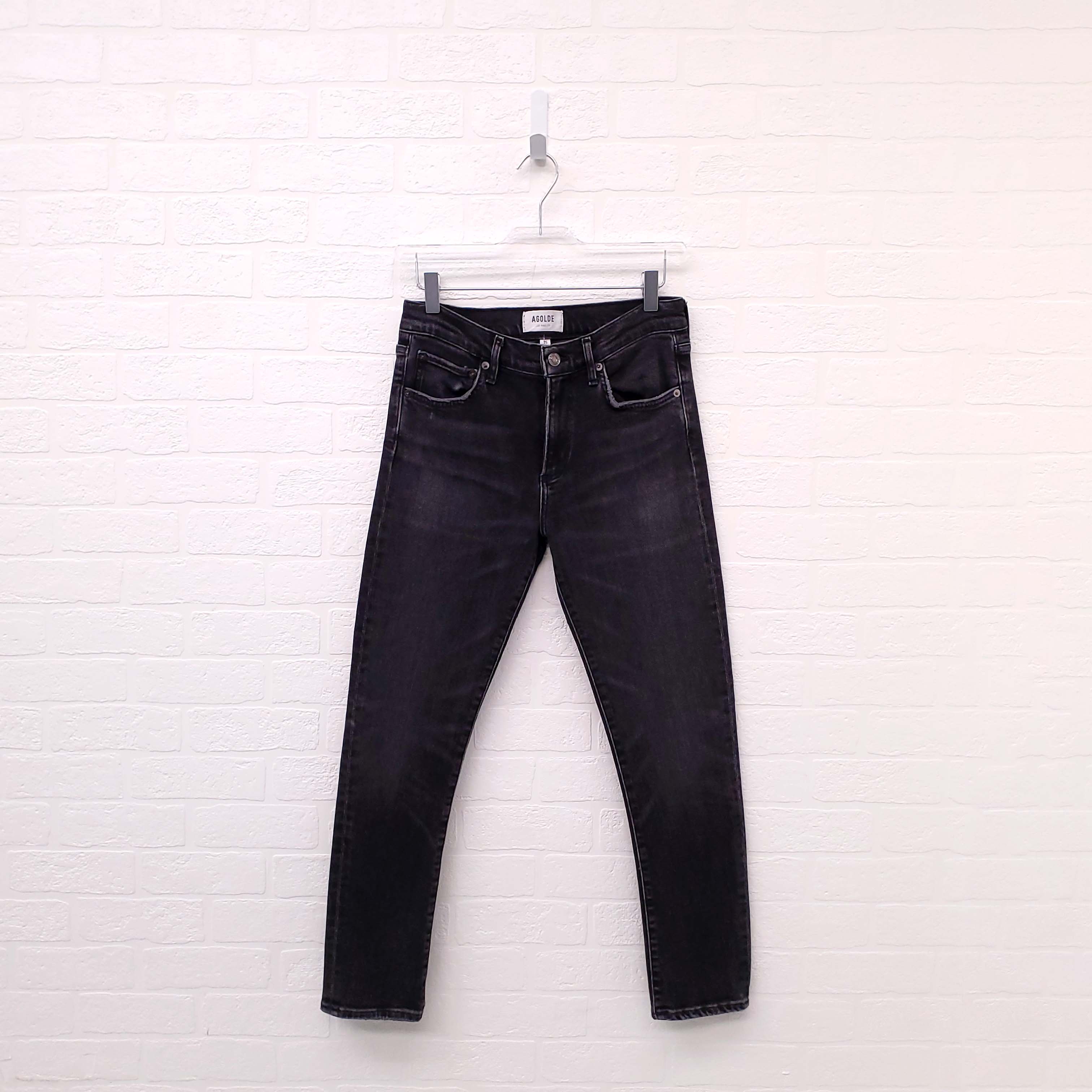 AGOLDE DARK GREY ‘TONI’ STRETCH JEANS - SIZE 26