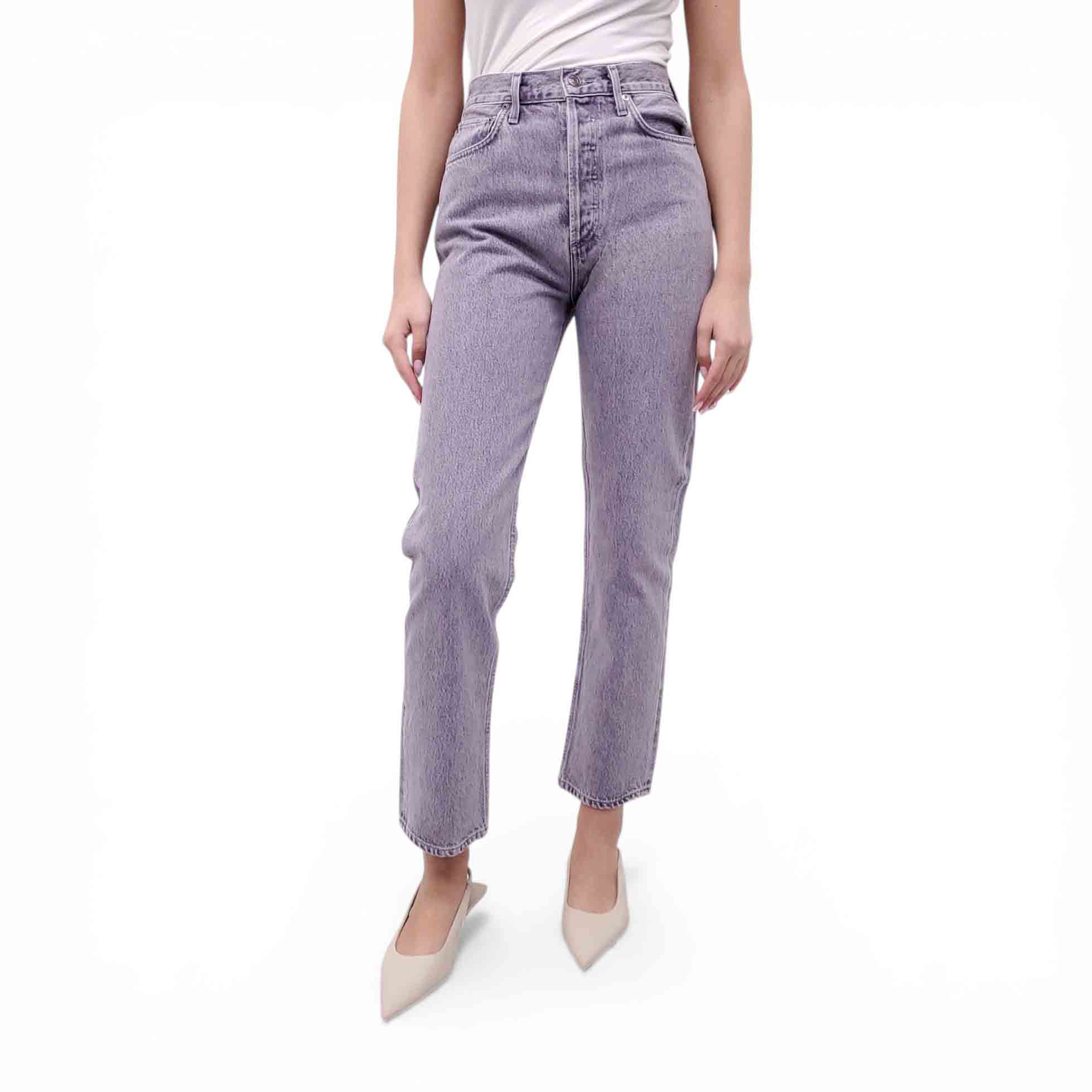 AGOLDE LAVENDAR '90'S PINCH WAIST' JEANS - SIZE 26