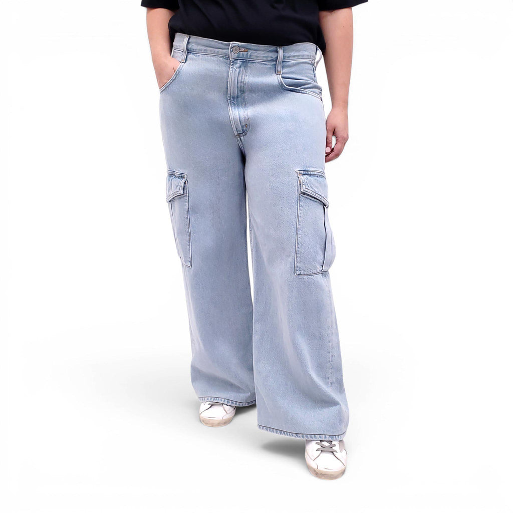AGOLDE LIGHT WASH 'MINKA' CARGO JEANS - SIZE 31