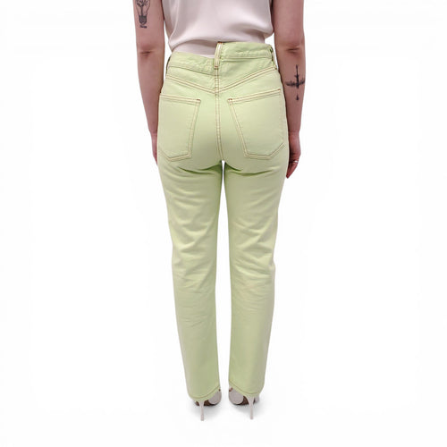 AGOLDE NEON GREEN DENIM CROSSOVER JEANS - SIZE 26