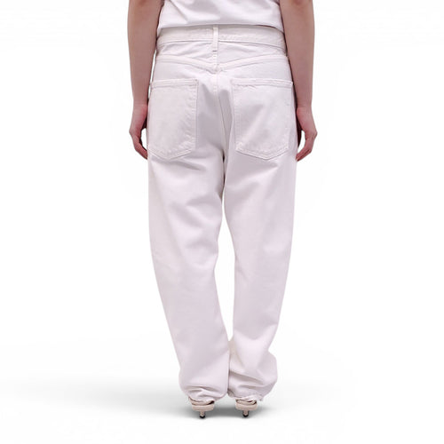 AGOLDE WHITE ’90’S CROP’ JEANS WITH BUTTON FLY - SIZE 29