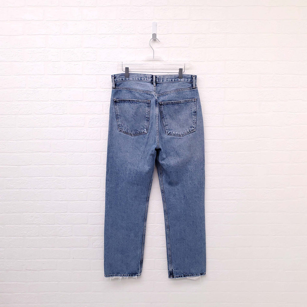 AGOLDE ’90'S' DISTRESSED LIGHT WASH JEANS - SIZE 30