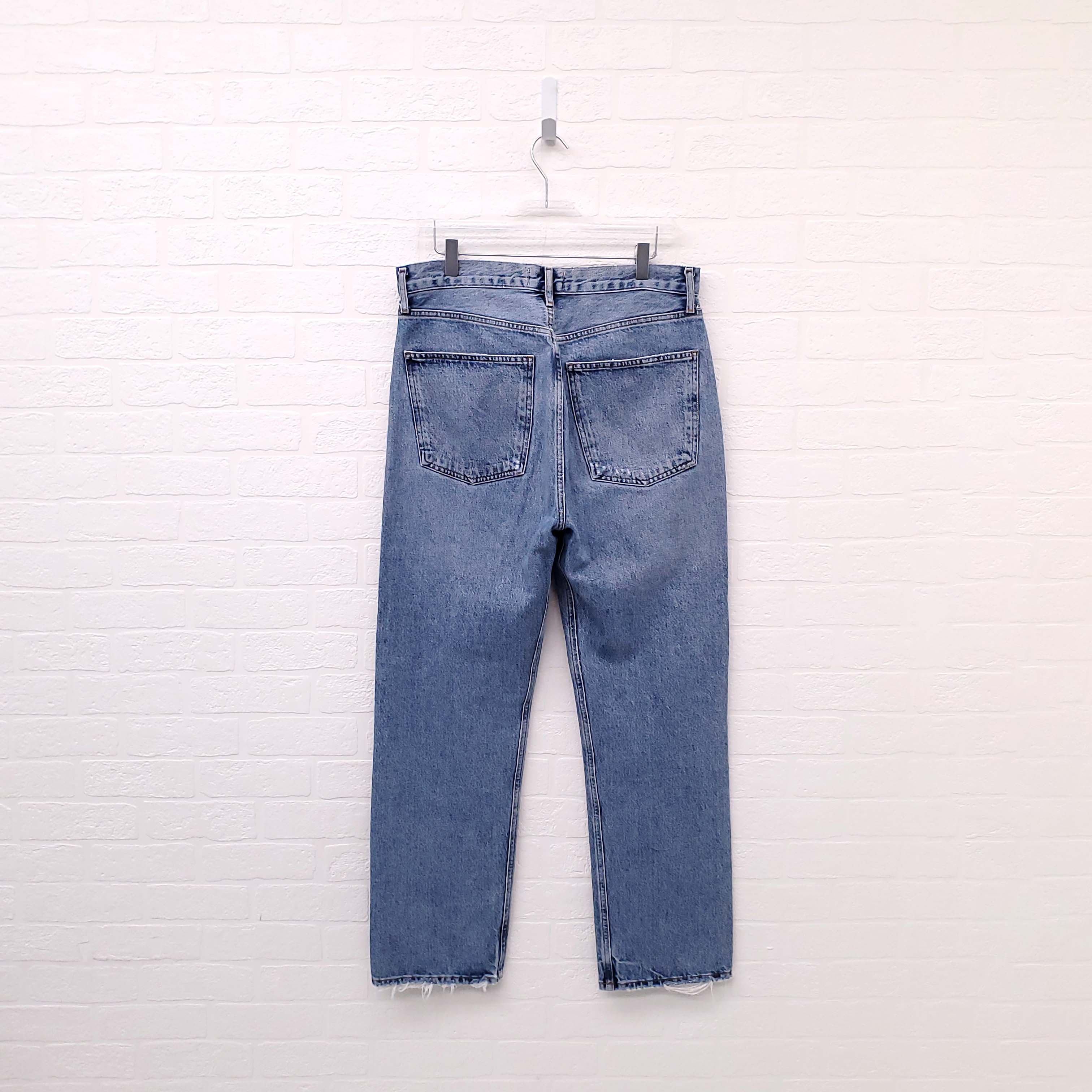 AGOLDE ’90'S' DISTRESSED LIGHT WASH JEANS - SIZE 30